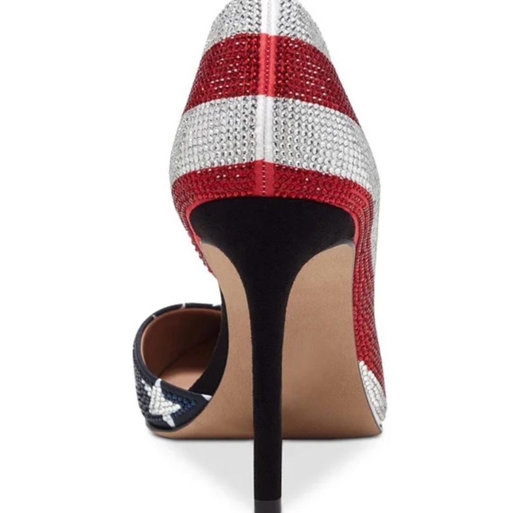 INC International Concepts Patriotic Red, White, and Blue Flag Heels - Picture 2 of 13
